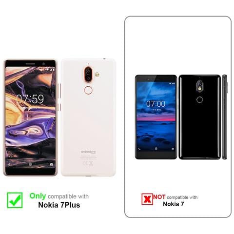 Custodia Compatibile Con Nokia 7 Plus In Nero Di Notte - Coperchio Protettiva Con Chiusura Magnetica, Funzione Stand E Tasca Per Le Carte - Foto 10
