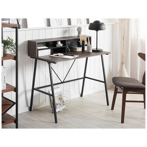 Scrivania Harison Marrone Scuro 100 Cm 53 Cm - Foto 10