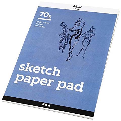 Blocco Da Disegno, Formato A4, 21 X 30 Cm, 70 Cm, Bianco, 70 Fogli - Foto 1