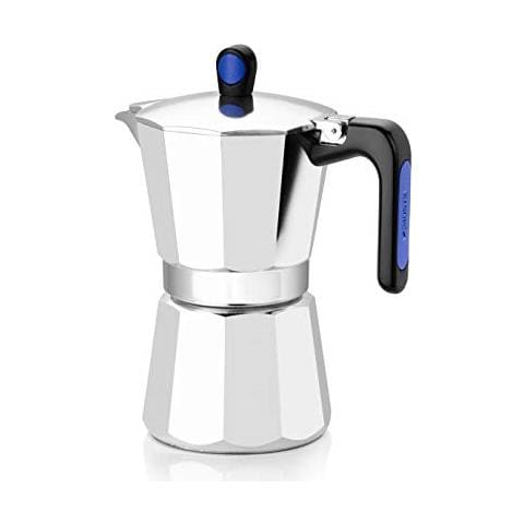 Monix Induzione Express - Caffettiera Italiana Ad Induzione, In Alluminio, Capacità 6 Tazze, Colore: Argento - Foto 5