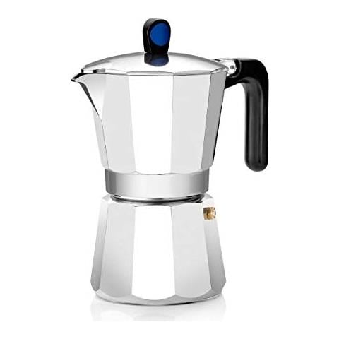 Monix Induzione Express - Caffettiera Italiana Ad Induzione, In Alluminio, Capacità 6 Tazze, Colore: Argento - Foto 1