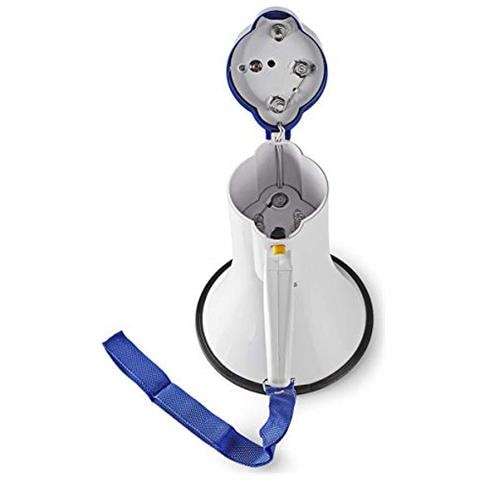 Meph150wt Megafono 10 W Portata Da 250 M Microfono Integrato Bianco / Blu - Foto 5