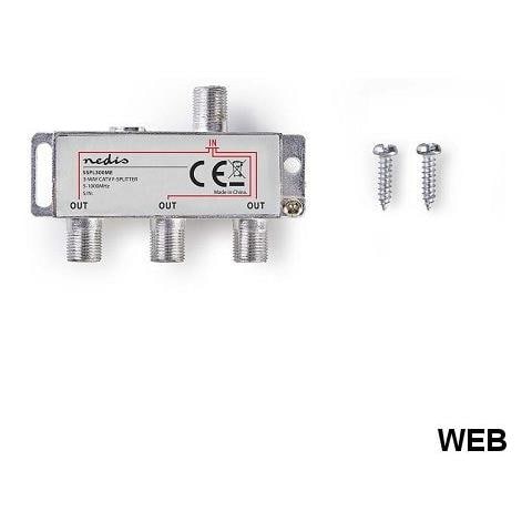 Splitter F Catv | Attenuazione Max. 6,8 Db | 5-1000 Mhz | 3 Uscite - Foto 5