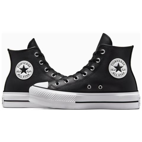 Scarpe Chuck Taylor All Star Lift Leather Hi Taglia 36.5 Codice 561675c Nero - Foto 13