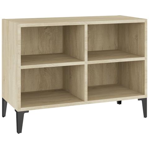 Mobile TV con Gambe in Metallo Rovere Sonoma 69,5x30x50 cm - Foto 2