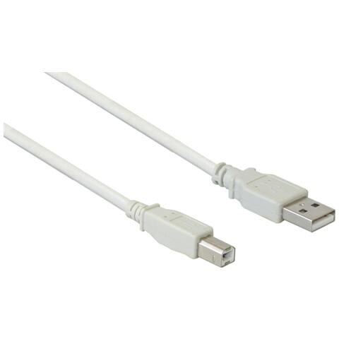 USB 2.0 A / B, 0.25m 0.25m USB A USB B Bianco cavo USB - Foto 1