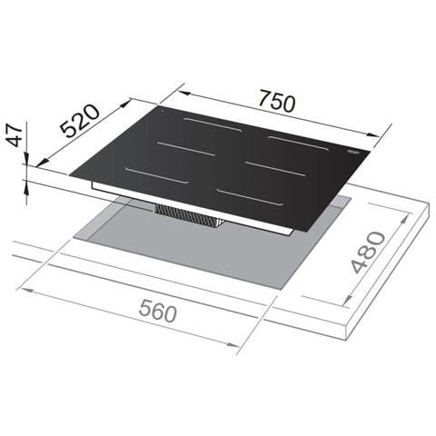 Piano Cottura SLI754 a Induzione 4 Zone Cottura da 75 cm Colore Nero - Foto 2
