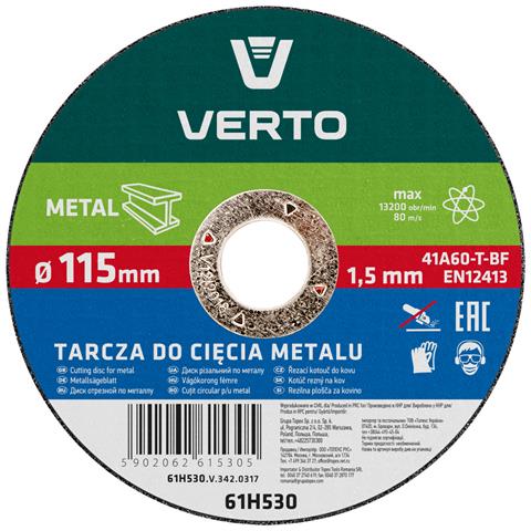 Verto Disco Da Taglio Per Metallo 115x22,2x1,5mm En12413, 41 A46-t-bf - Foto 2