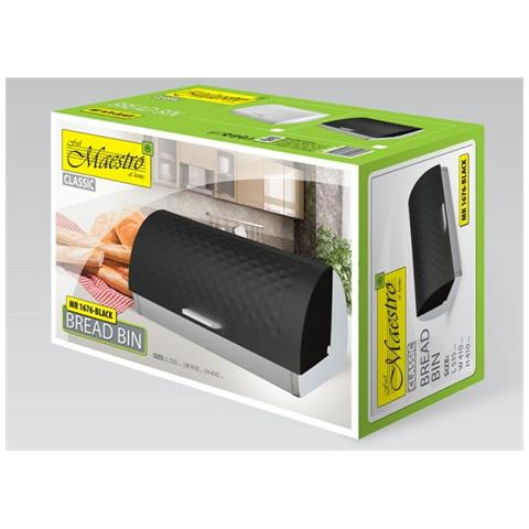 Portapane Mr-1676-black Nero Acciaio Inossidabile 38,5 X 39 X 25,5 Cm - Foto 2