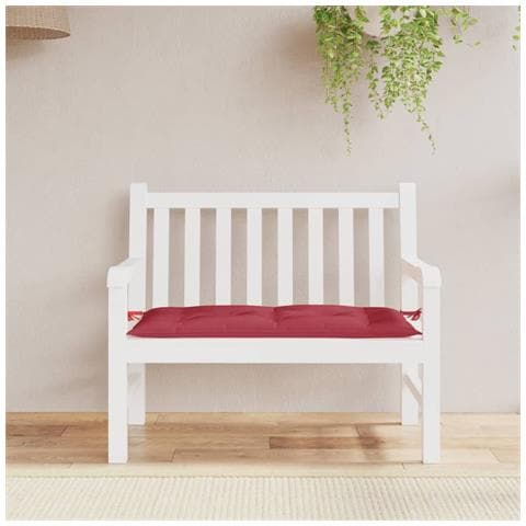 Cuscino Per Panca Rosso Vino 100x50x7 Cm In Tessuto Oxford - Foto 3