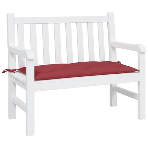 Cuscino Per Panca Rosso Vino 100x50x7 Cm In Tessuto Oxford - Foto 1