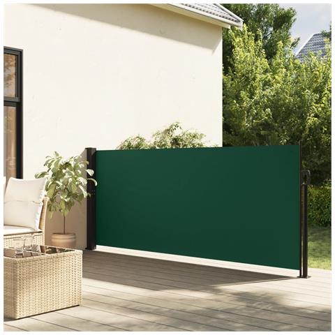 Tenda Da Sole Laterale Retrattile Verde Scuro 100x300 Cm - Foto 1