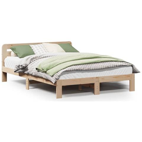 Letto Senza Materasso 120x190 Cm In Legno Massello Di Pino - Foto 2