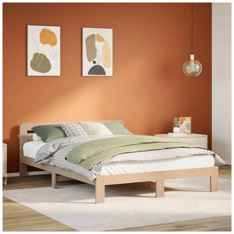 Letto Senza Materasso 120x190 Cm In Legno Massello Di Pino - Foto 1