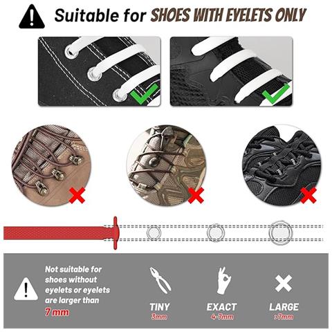 Stile Senza Sforzo: Lacci In Silicone Senza Nodi (16 Pezzi) Green - Foto 3