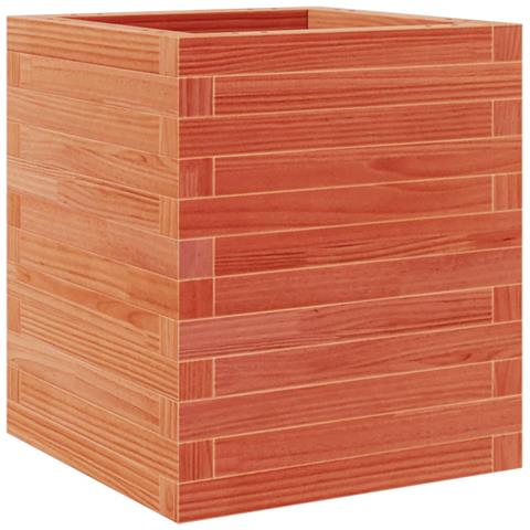 Fioriera Giardino Marrone Cera 40x40x46 cm Legno Massello Pino - Foto 1