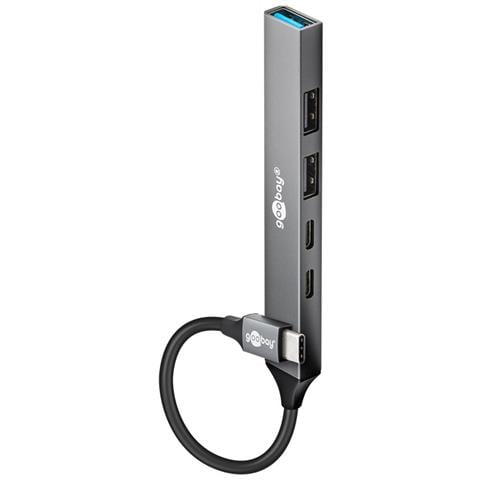 74460 hub di interfaccia USB tipo-C 5000 Mbit /s Grigio chiaro - Foto 1