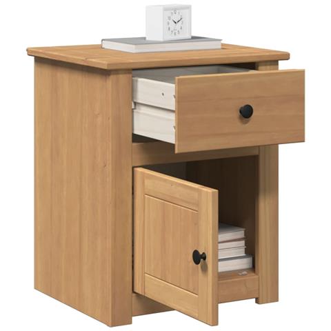 Comodino Panama 46x40x57 Cm In Legno Massello Di Pino - Foto 1