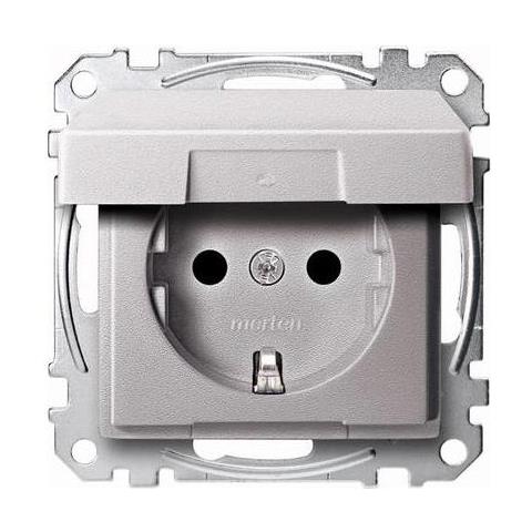 Merten Meg2310-0460 Presa Energia Cee 7/3 Alluminio - Foto 1
