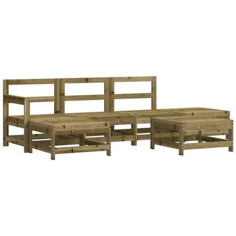 Set Salotto Da Giardino 6 Pz In Legno Impregnato Di Pino - Foto 2