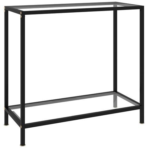 Lusso Casadino -  Tavolo Consolle Trasparente 80x35x75 Cm In Vetro Temperato - Foto 2