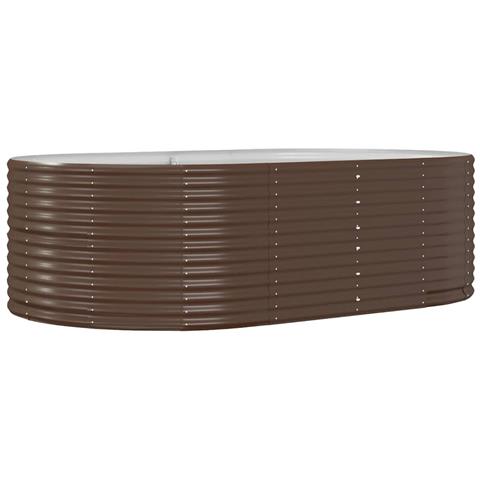 Letto Giardino Acciaio Verniciato Polvere 212x140x68 Cm Marrone - Foto 1