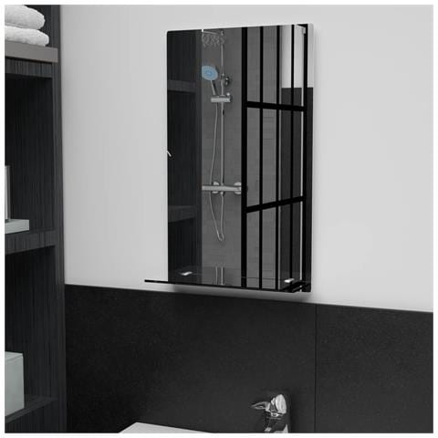 Specchio Da Parete Con Mensola 30x50 Cm In Vetro Temperato - Foto 6