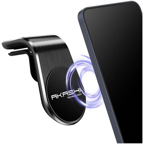 Supporto Auto Magnetico Smartphone Rotante, Nero - Foto 1