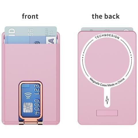 Supporto Porta Carte Magnetico Sottile - Sensazione Al Tatto Pink - Foto 1