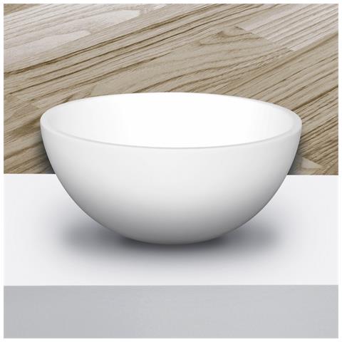 Lavabo D'appoggio D.39.5 Cm Tondo In Resina Bianco - Foto 1
