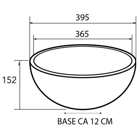 Lavabo D'appoggio D.39.5 Cm Tondo In Resina Bianco - Foto 3