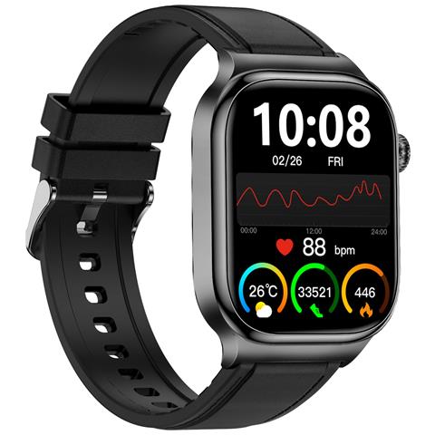 Smartwatch Amoled Ad Alta Risoluzione Da 2,04 Pollici Con Monitoraggio Della Salute Black - Foto 1