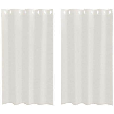 Tende con tende 2 pcs Crema 140x175cm Poliestere - Foto 1