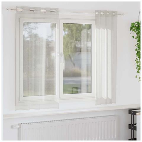 Tende con tende 2 pcs Crema 140x175cm Poliestere - Foto 2