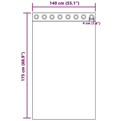 Tende con tende 2 pcs Crema 140x175cm Poliestere - Foto 8