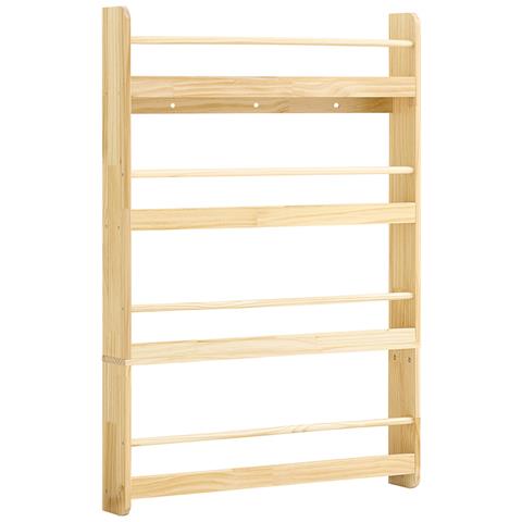 Libreria Montessori Per Bambini Con 4 Ripiani A Parete Per Libri E Giochi Naturale - Foto 1