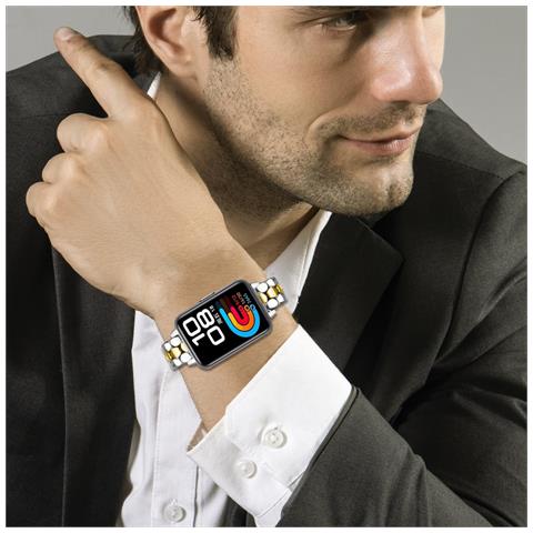 Elegante Bracciale In Acciaio Inossidabile Con Perle Compatibile Con Huawei Band 8/9/10 Silver+gold - Foto 5