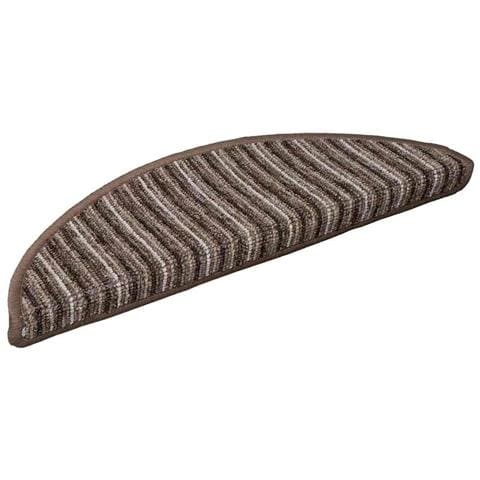 Tappetini per scale autoadesivi 15 pcs Marrone 56 x 17 x 3 cm - Foto 1