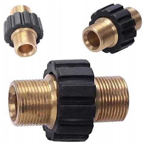 Adattatore Per Tubo Alta Pressione - Ottone Anticorrosione, Filettatura 2x M22 | Compatibile Con Idropulitrici Kärcher - Foto 1