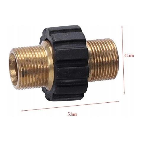 Adattatore Per Tubo Alta Pressione - Ottone Anticorrosione, Filettatura 2x M22 | Compatibile Con Idropulitrici Kärcher - Foto 3