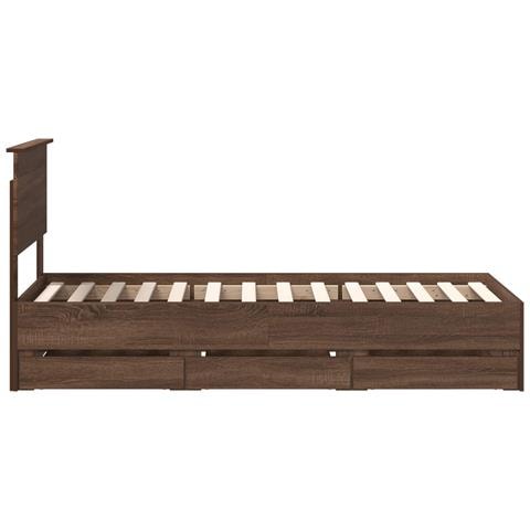 Struttura del letto con cassetto Rovere Marrone 75 x 190 cm - Foto 9