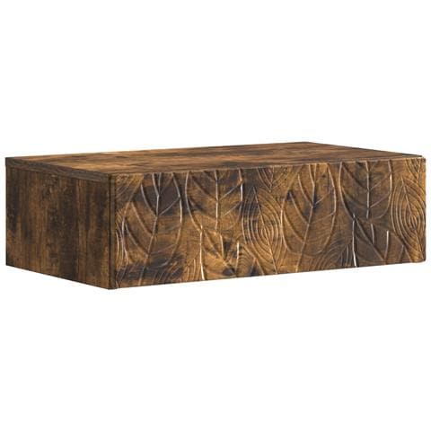 Tavolino da Parete Laterale Rovere Fumo 59 x 34,5 x 17 cm - Foto 1
