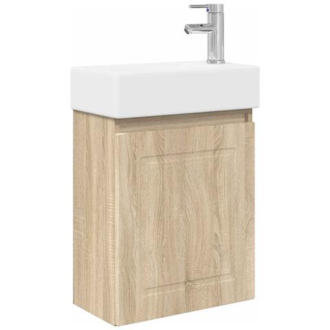 Mobile bagno con rubinetto Rovere Sonoma 45,5 x 22,5 x 84 cm - Foto 1
