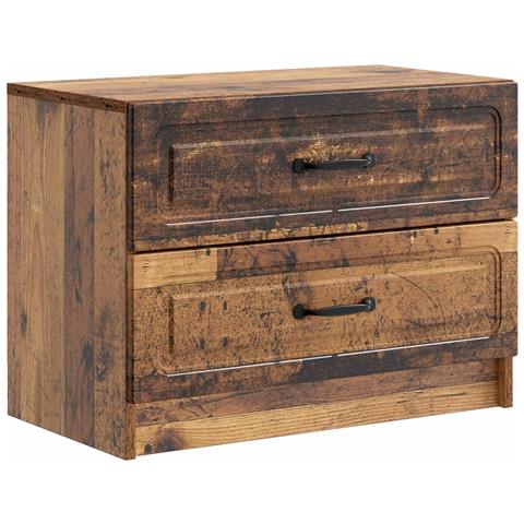 Armadio da Notte con cassetto Legno antico 62 x 34,5 x 44,5 cm - Foto 1
