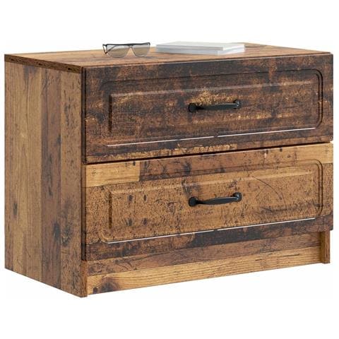 Armadio da Notte con cassetto Legno antico 62 x 34,5 x 44,5 cm - Foto 2