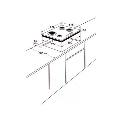 Piano Cottura HG694340XB a Gas 4 Fuochi Gas Colore Nero - Foto 3