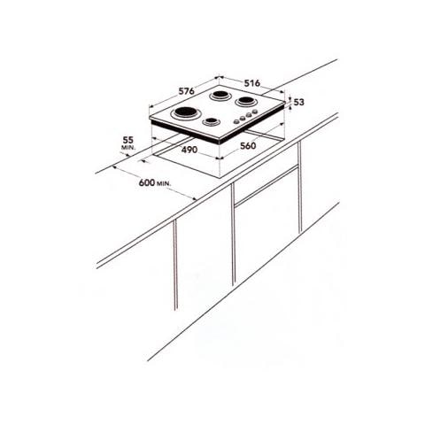 Piano Cottura HG694340XB a Gas 4 Fuochi Gas Colore Nero - Foto 2