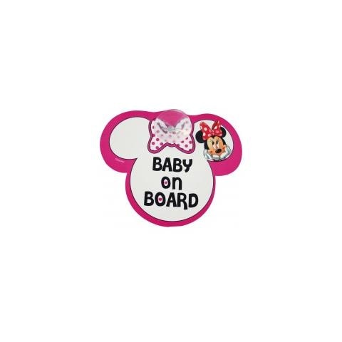 Segnale auto con ventosa ''baby on board'' Minnie - Foto 1