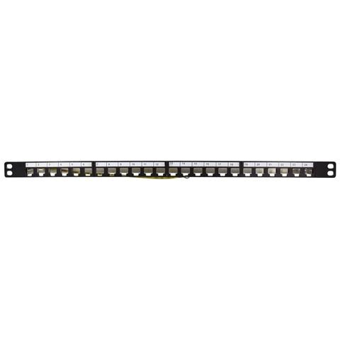 I-KS PP-24-NEH - Pannello Patch Modulare 24 RJ45 Keystone Schermato 0.5U STP 1HE Nero - Foto 3