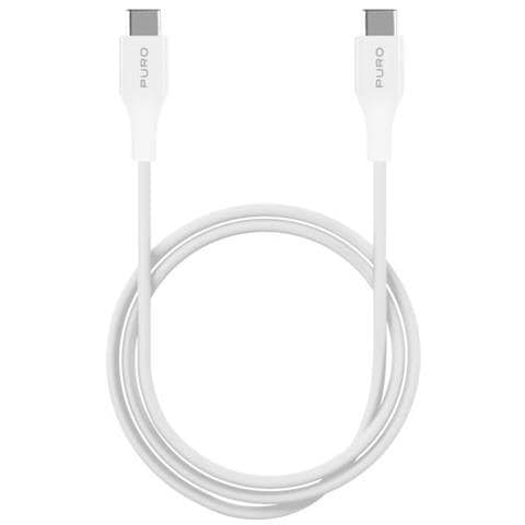 Cavo in TPE "Plain" da USB Type-C a Type-C USB 2.0, 1m Bianco - Foto 1